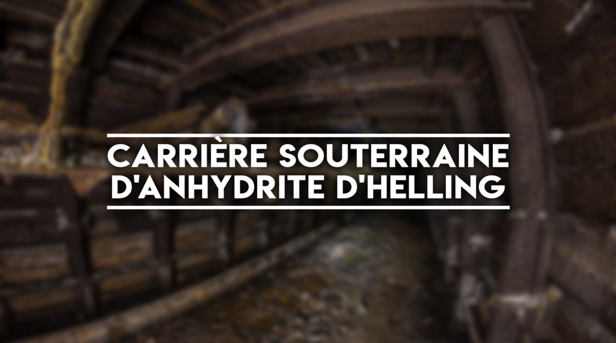 Photographie — carrière souterraine d'anhydrite d'Helling