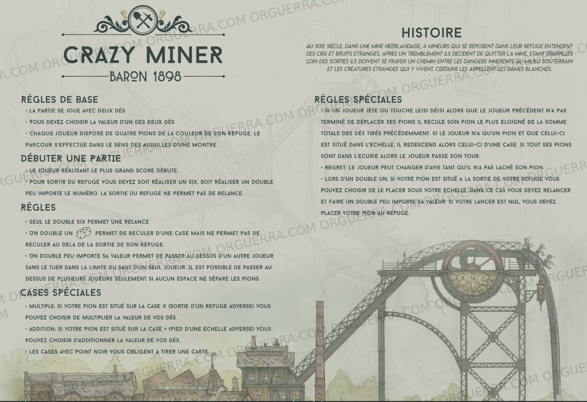 Intérieur du livret de règles