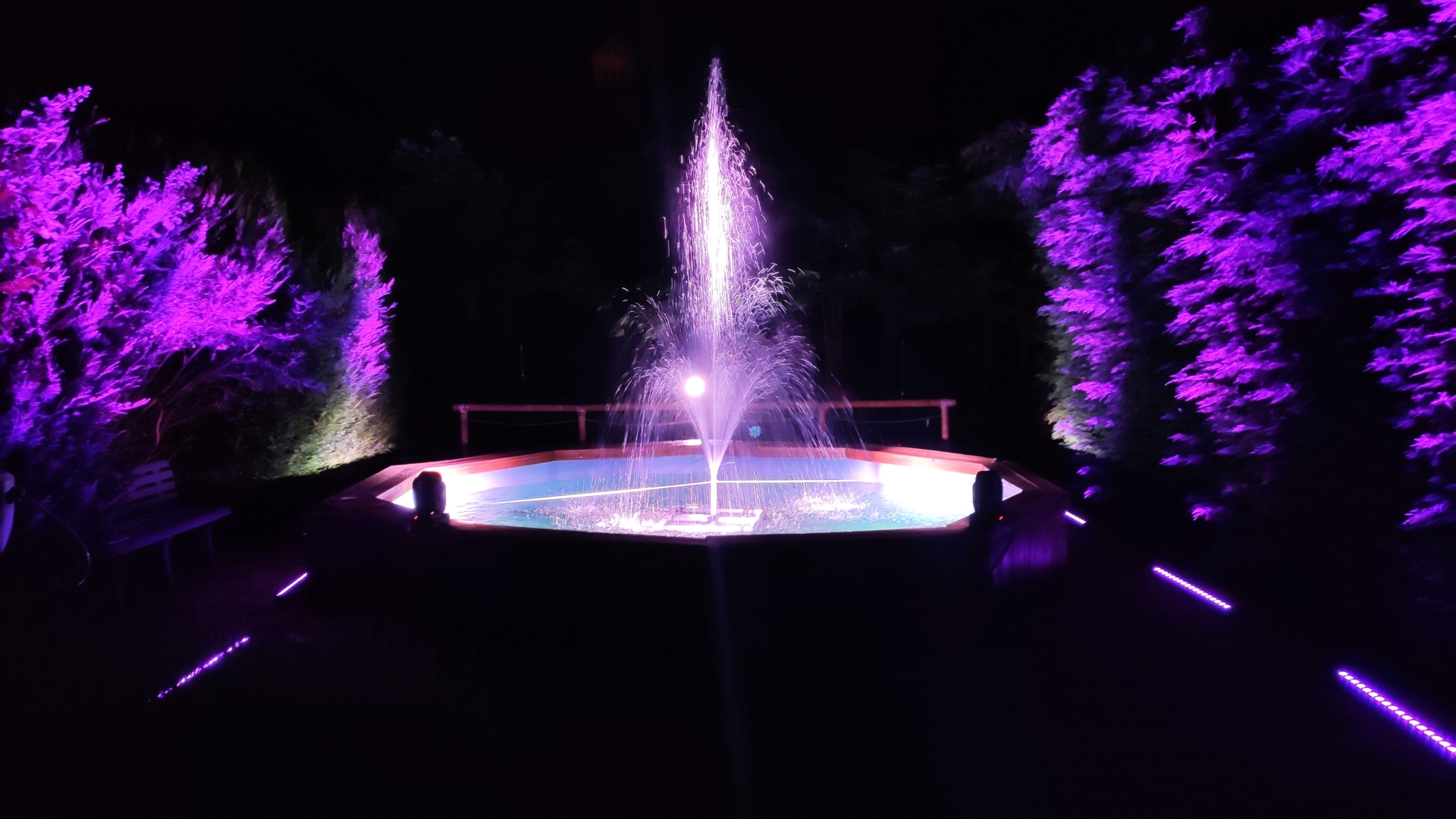 Fontaine de nuit